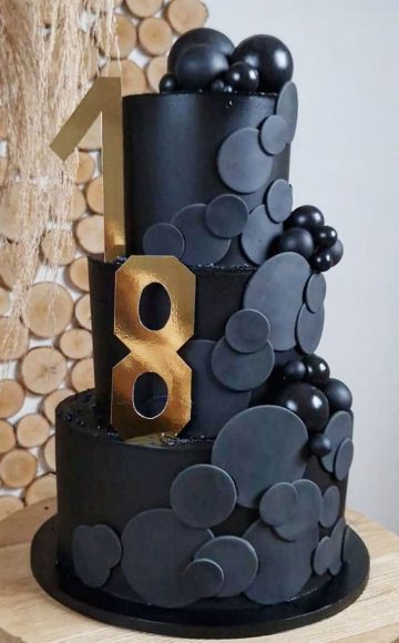 18th Birthday Cake Ideas for a Memorable Celebration : Black Modern ...