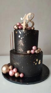 18th Birthday Cake Ideas for a Memorable Celebration : Black, Gold and ...