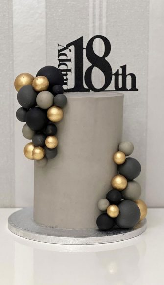 18th Birthday Cake Ideas for a Memorable Celebration : Grey Concrete ...