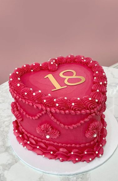 18th Birthday Cake Ideas For A Memorable Celebration : Pink Vintage ...