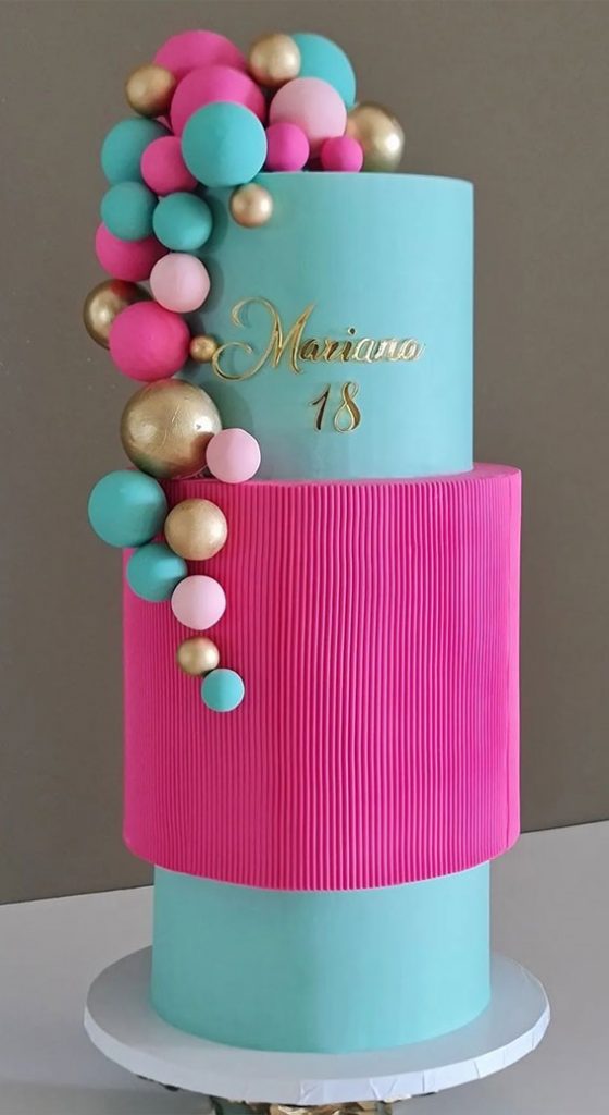 18th Birthday Cake Ideas For A Memorable Celebration : Bright Pink ...