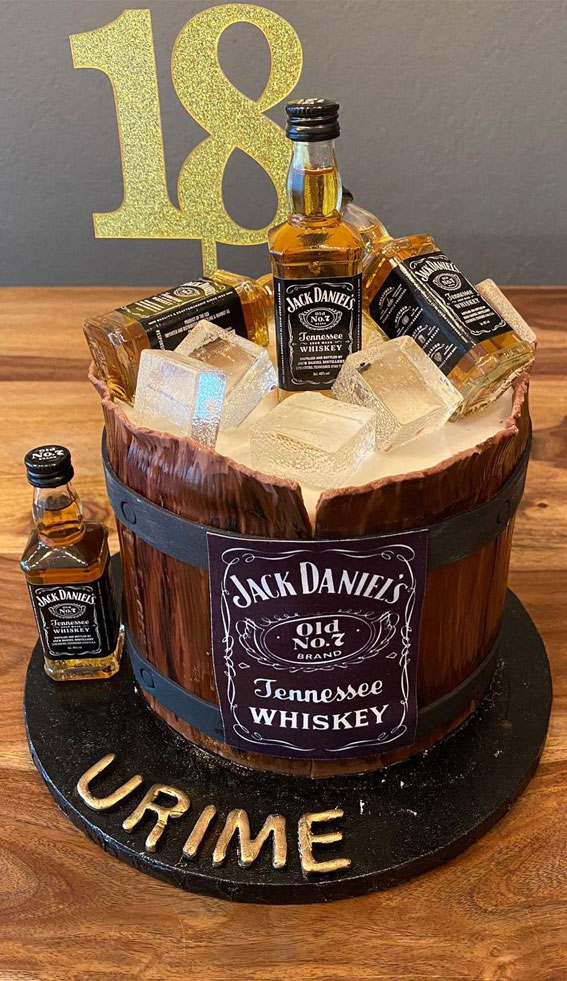 Jack Daniels and chocolate themed drip cake. : r/cakedecorating