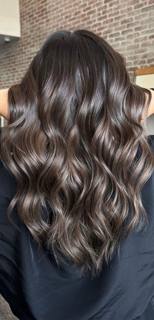 54 Trendy Hair Colour Ideas to Rock This Autumn : Glossy Ashy Brown ...