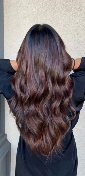 Warm and Inviting Fall Hair Colour Inspirations : Copper Brown Balayage ...