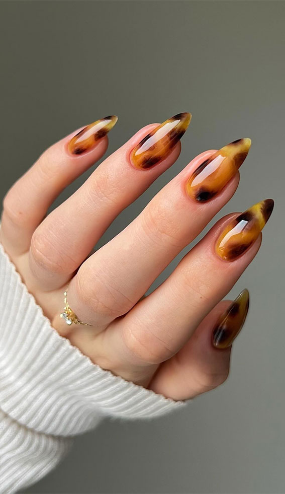 Thanksgiving Nail Art Delights : Matte Neutral Acrylic Nails