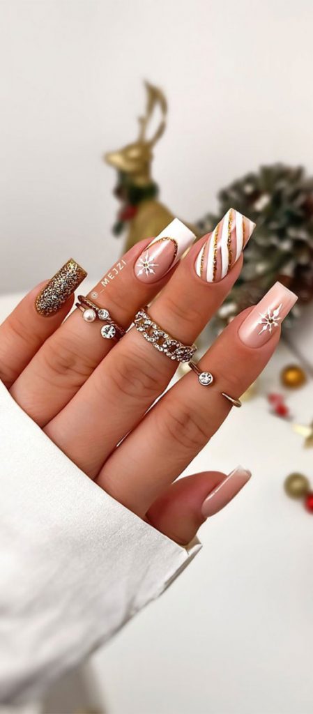 Festive Fingertips 52 Enchanting Christmas Nail Ideas : Pick n Mix Xmas Vibe Nails