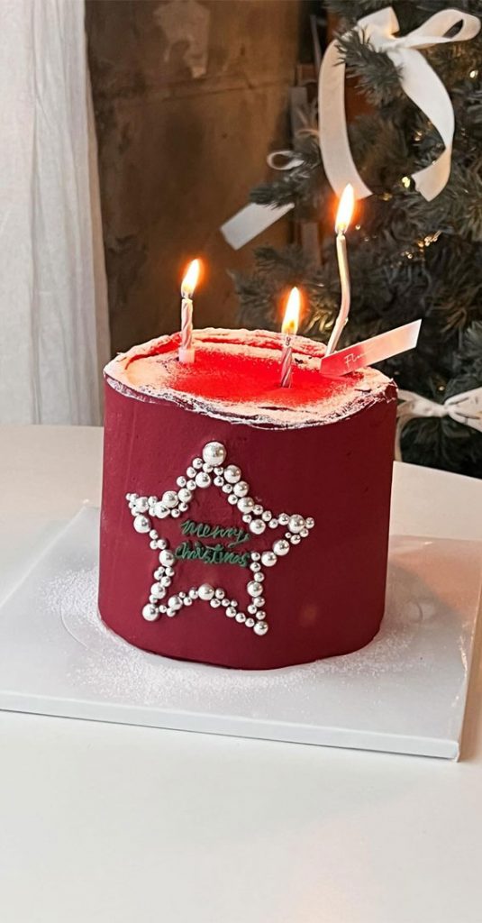 Festive Cake Ideas for Winter Wonderland Delights Red and Silver