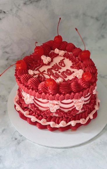 Sweetheart Valentine's Cake Ideas Love in Every Layer : Pink Eternal Love