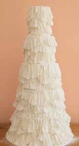 40 Inspiring Wedding Cake Creations : Ruffled Elegant Five-Tier Wedding ...