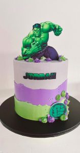 Hulk Birthday Cake Ideas for Superhero Celebrations : Green & Purple ...