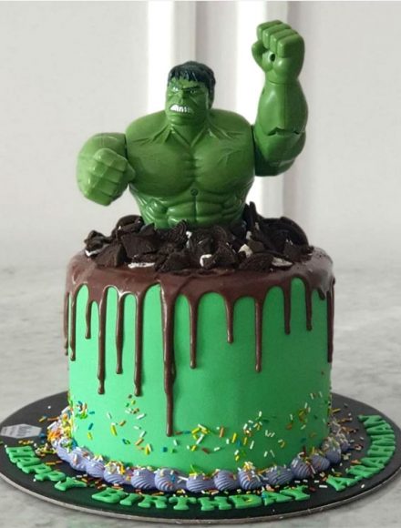 Hulk Birthday Cake Ideas for Superhero Celebrations : Green Drip Hulk ...