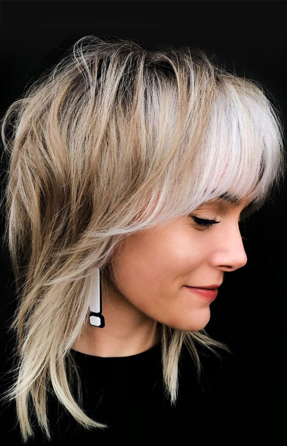 Effortless Shaggy with Fringe : 50 Best haircuts & Hairstyles To Try