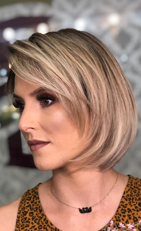 Soft Layered Bob with Side Part: 50 Best haircuts & Hairstyles To Try