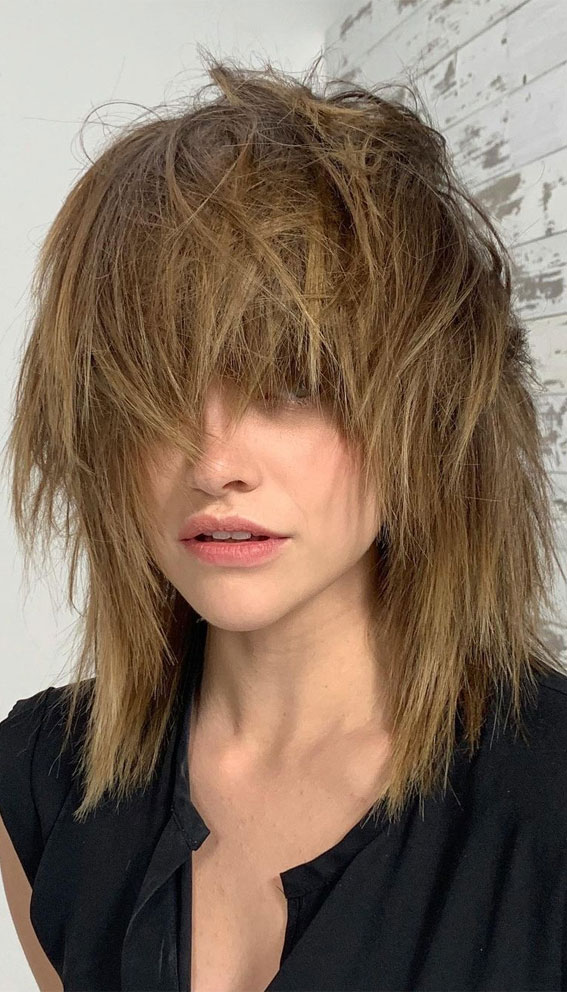 Modern Shag with Fringe : 50 Best haircuts & Hairstyles To Try
