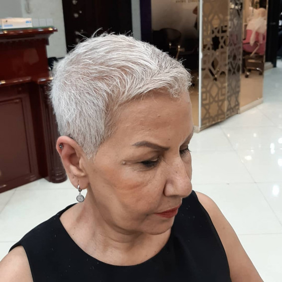 This Very Short Pixie Cut for Older Women Looks So Stylish