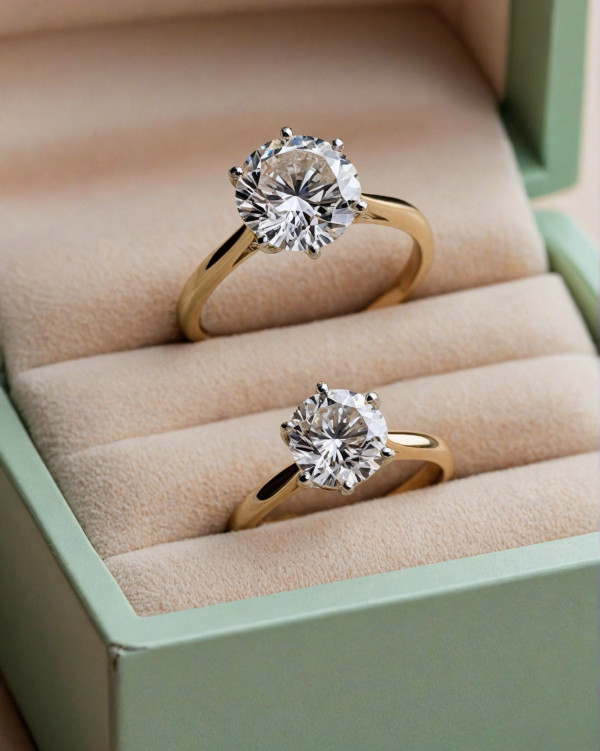 40 Dazzling Engagement Rings : Round-Cut Solitaire Engagement Ring