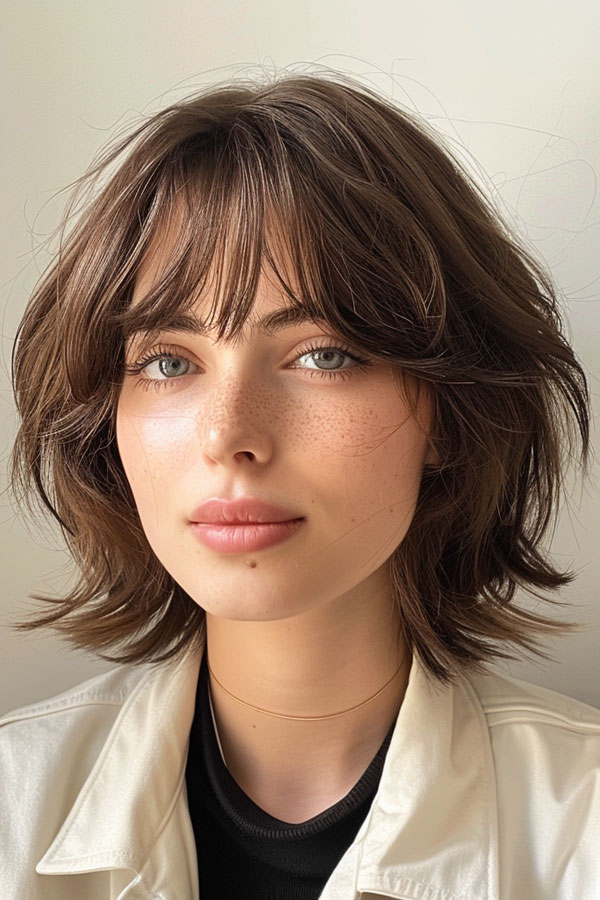 Effortless Elegance Brunette Bob