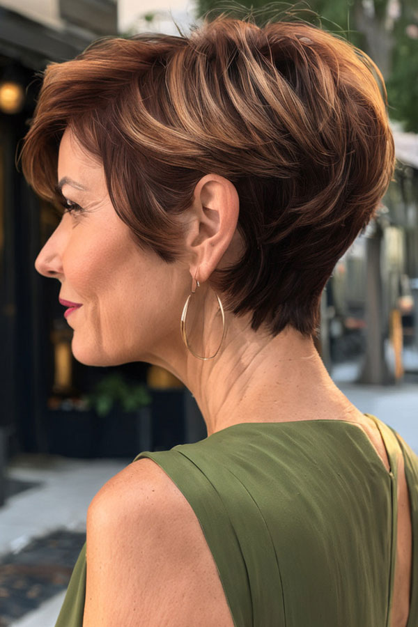 23 Cinnamon Short Hairstyles : Cinnamon Pixie With Caramel Highlights