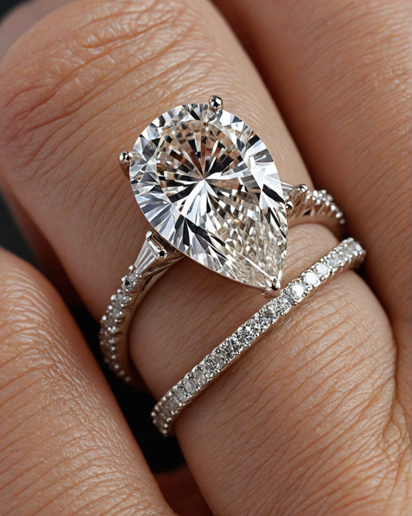 The Pear-Cut Diamond Engagement Ring, teardrop-shaped engagement ring