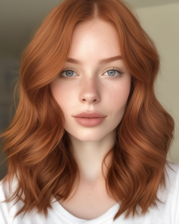 Mid-Length Auburn Hairstyle