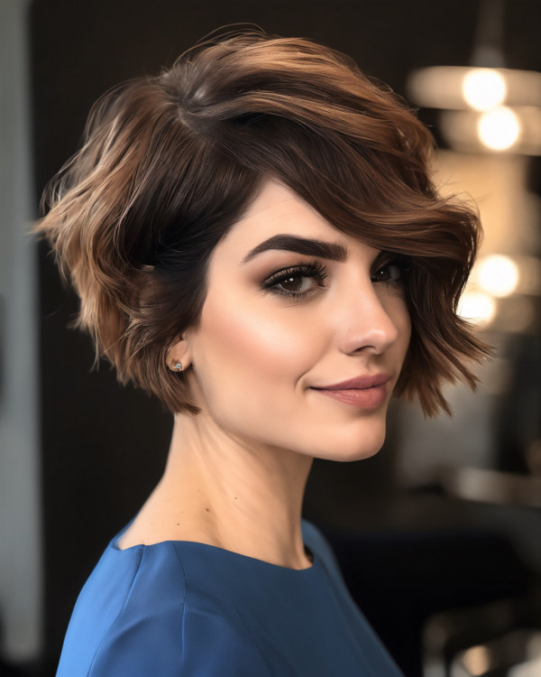 23 Cinnamon Short Hairstyles : Cinnamon Mocha Layered Bob