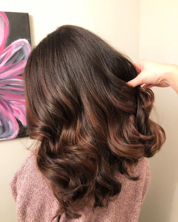 Toasted Chestnut Auburn Balayage