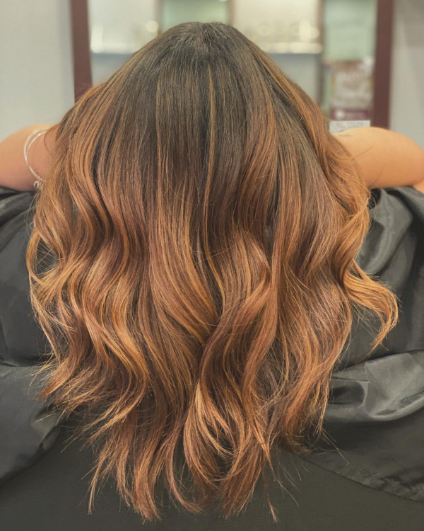 30 Auburn Balayage Hairstyles : Fiery Auburn Balayage