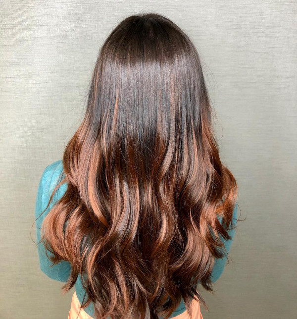 Radiant Rich Auburn Balayage