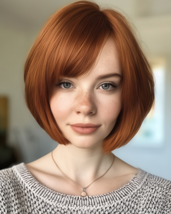 20 Auburn Hair Colour Ideas : Auburn Chic Bob