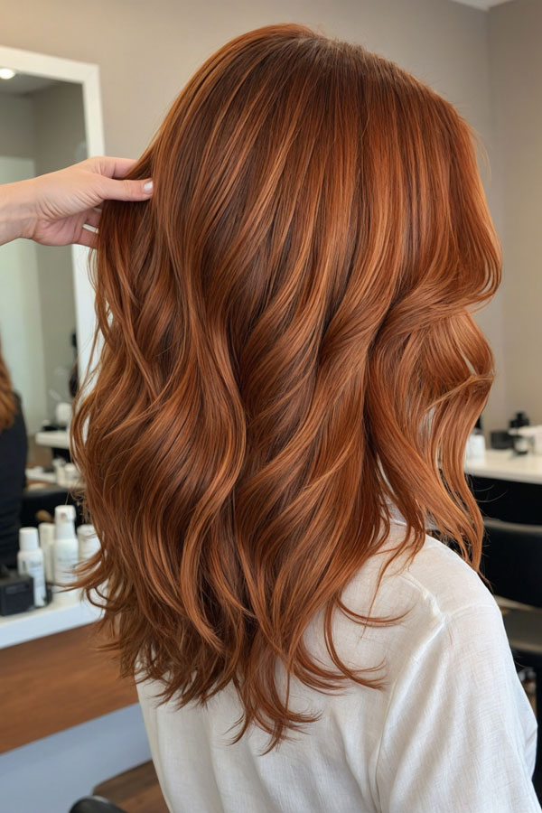 Russet Auburn Hair Colour, autumn hair colour