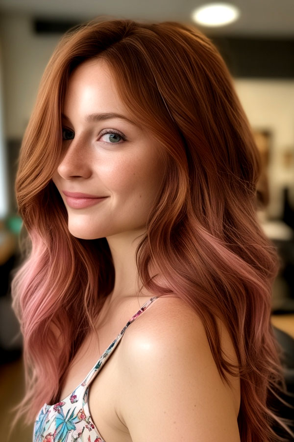 27 Shades of Auburn Must-Try Hair Colours: Ombre Strawberry Auburn