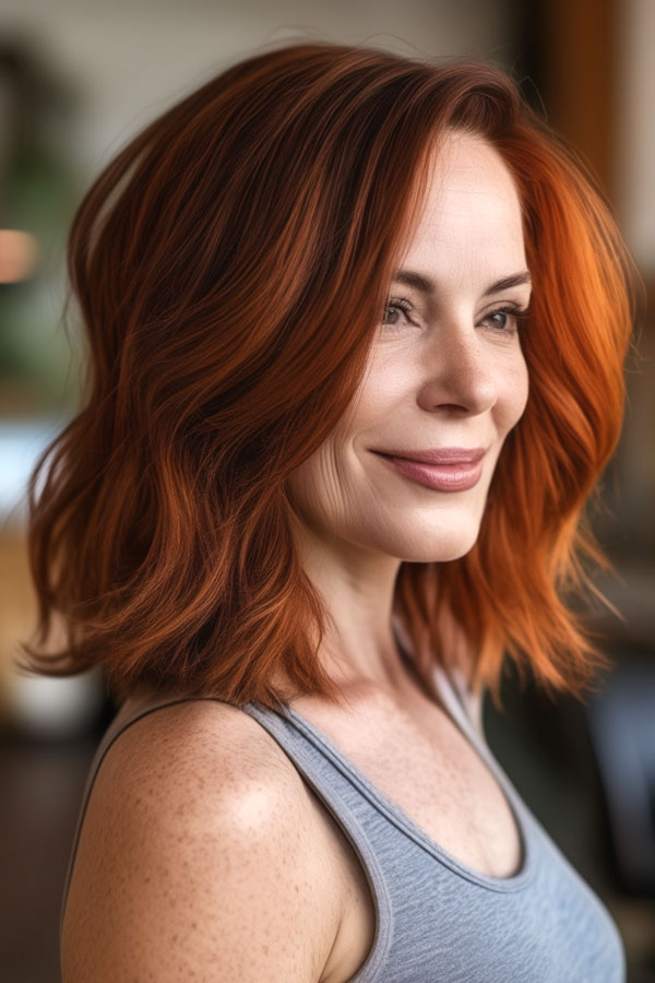 Autumn Auburn hair color, autumn hair color idea