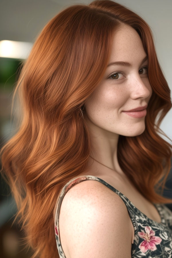 Ginger Auburn Hair Colour, autumn hair colour