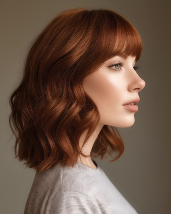 Auburn Medium-Length Waves with Fringe