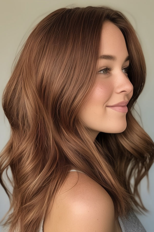 17 Cinnamon Hair Colours for Fall : Honey Cinnamon Hair Colour