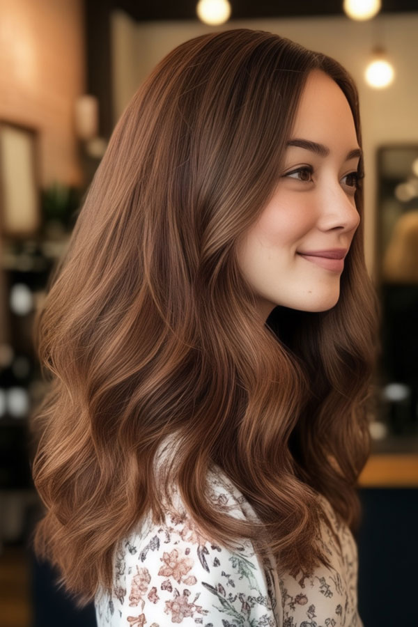 maple cinnamon hair colour, autumn hair color idea