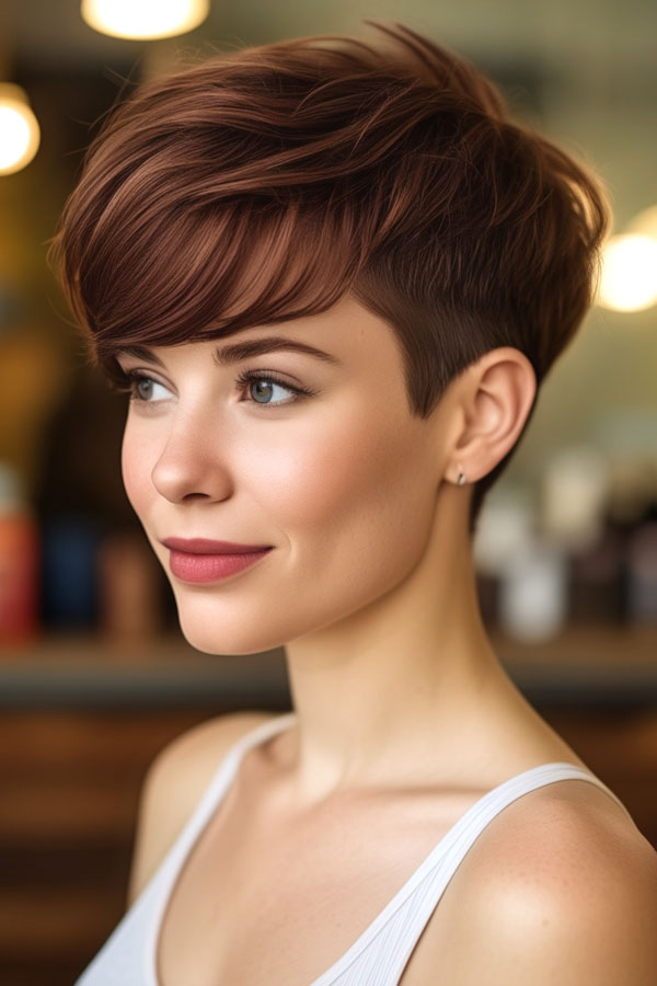 mahogany cinnamon hair color, fall hair color idea