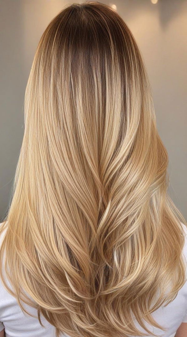 Vanilla Blonde Layered Waves, Autumn Hair Colour Shades, fall hair color