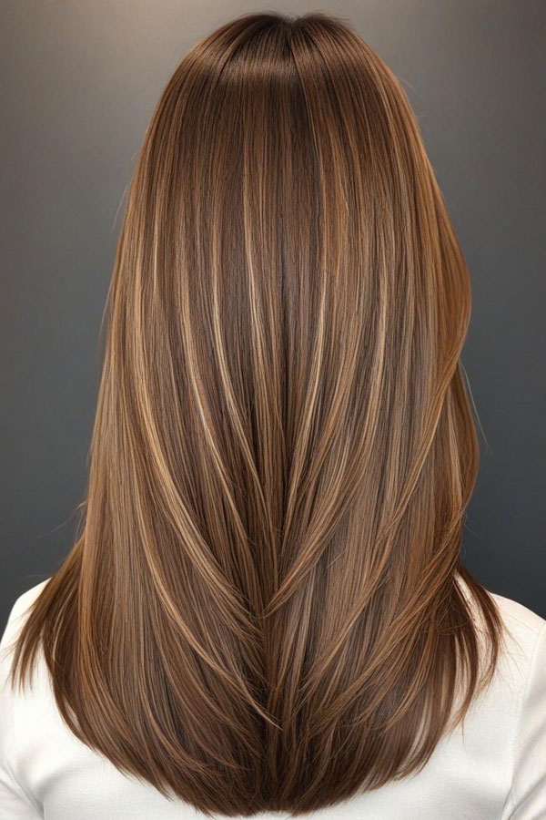 65 Stunning Autumn Hair Colour Shades : Soft Caramel Highlights