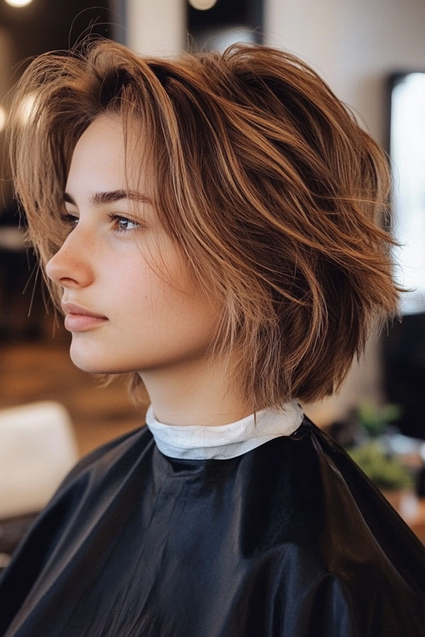 35 Effortless Chic Bob Hairstyles : Airy Layered Bob