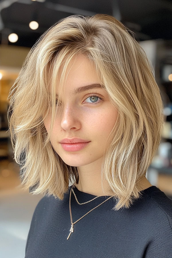 Sun-Kissed Blonde Bob, Effortless Chic Bob Hairstyle