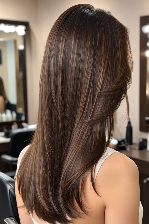 65 Stunning Autumn Hair Colour Shades : Subtle Brunette Highlights