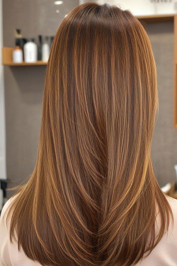 Toasted Chestnut Layers, Autumn Hair Colour Shades, fall hair color