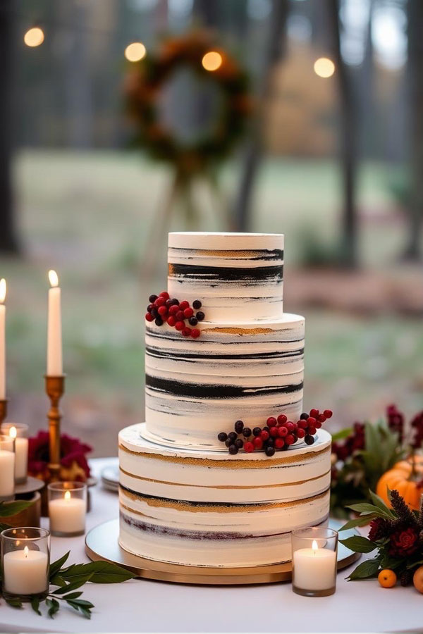 40 Dream Wedding Cakes for Every style : Modern Rustic Elegant Cake 