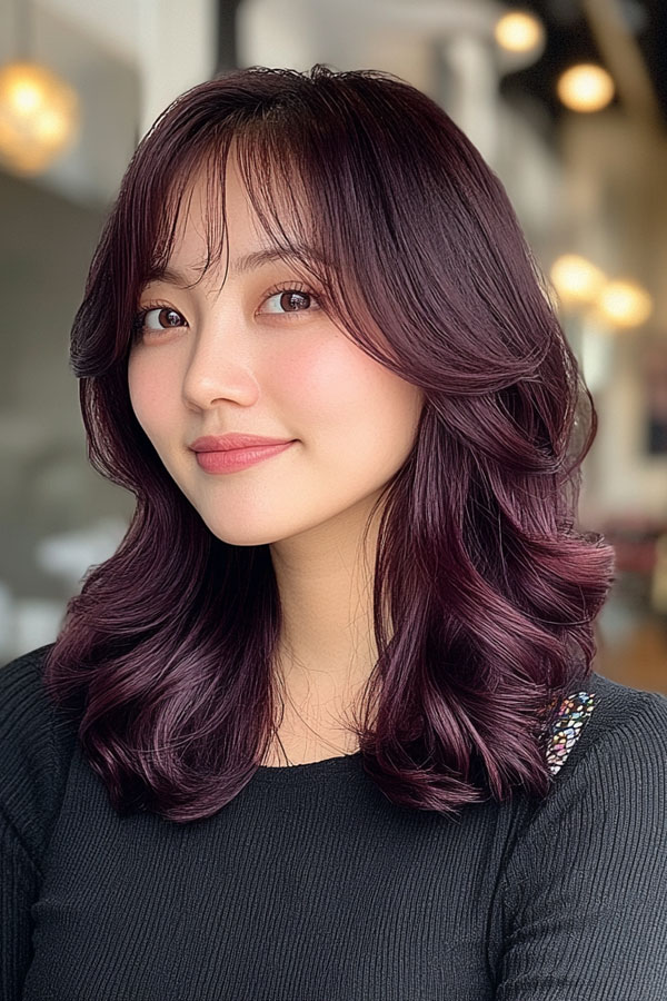 32 Layered Haircuts For Over 40 : Berry Mid-Length Layers