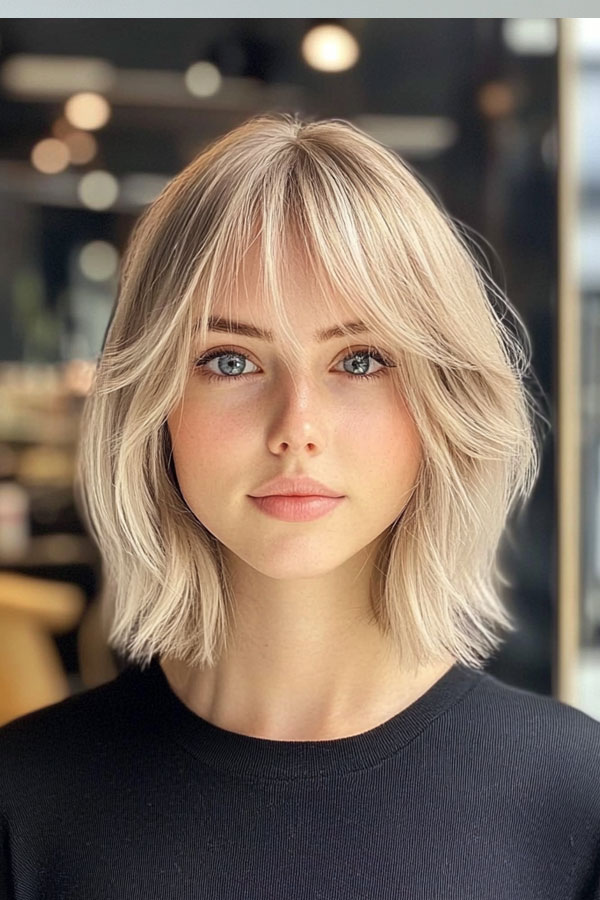 Icy Blonde Shag with Light Layers