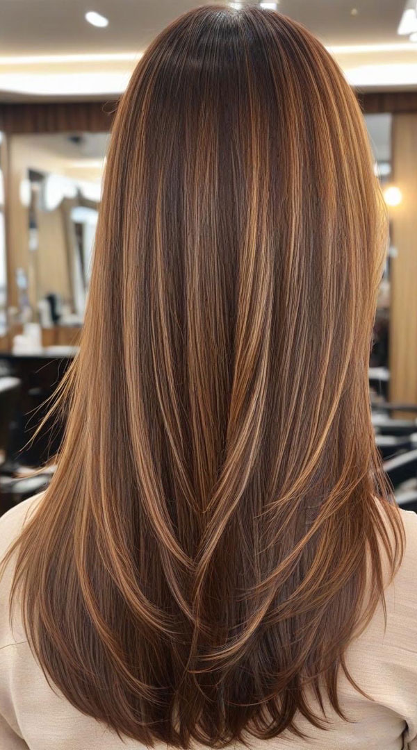 65 Stunning Autumn Hair Colour Shades : Caramel Mocha Layers