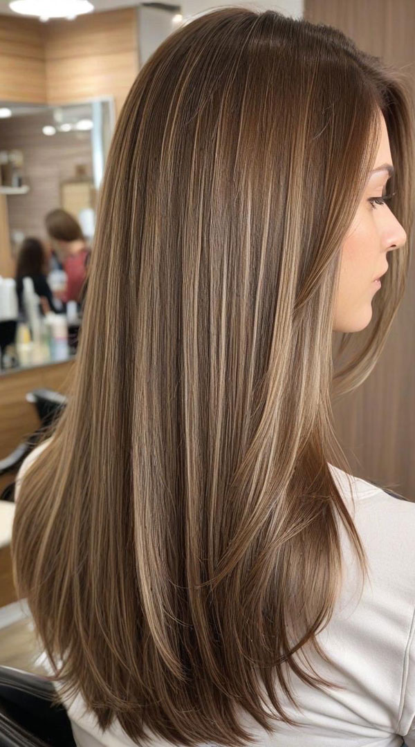 Cool Beige Highlights, brown hair with cool beige highlights, Autumn Hair Colour Shades, fall hair color