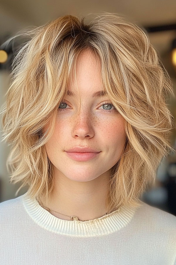 Light Blonde Shag with Airy Layers