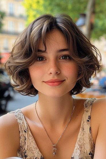 Chic Parisian French Bob Haircuts Light Brown Casual Tousled Bob